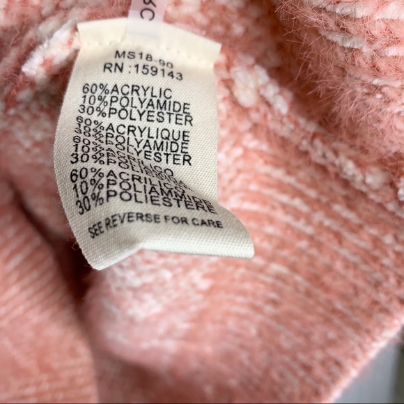 FRNCH Diagonal Stripe Chenille V-Neck Sweater M/L - Picture 4 of 7